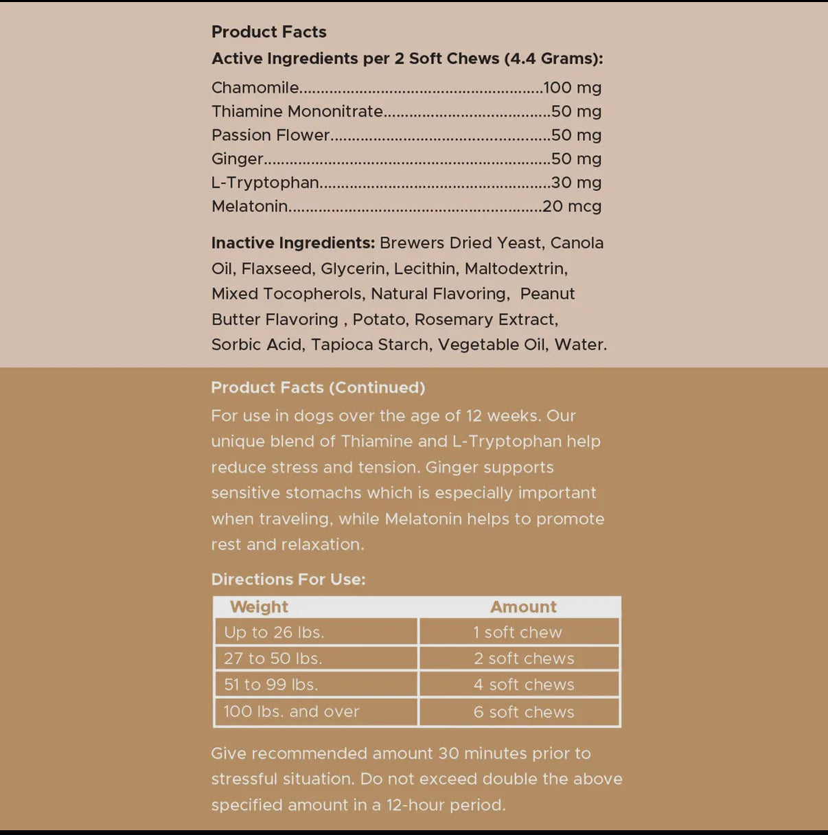 Anxiety + Stress Peanut Butter Treats Chew+Heal
