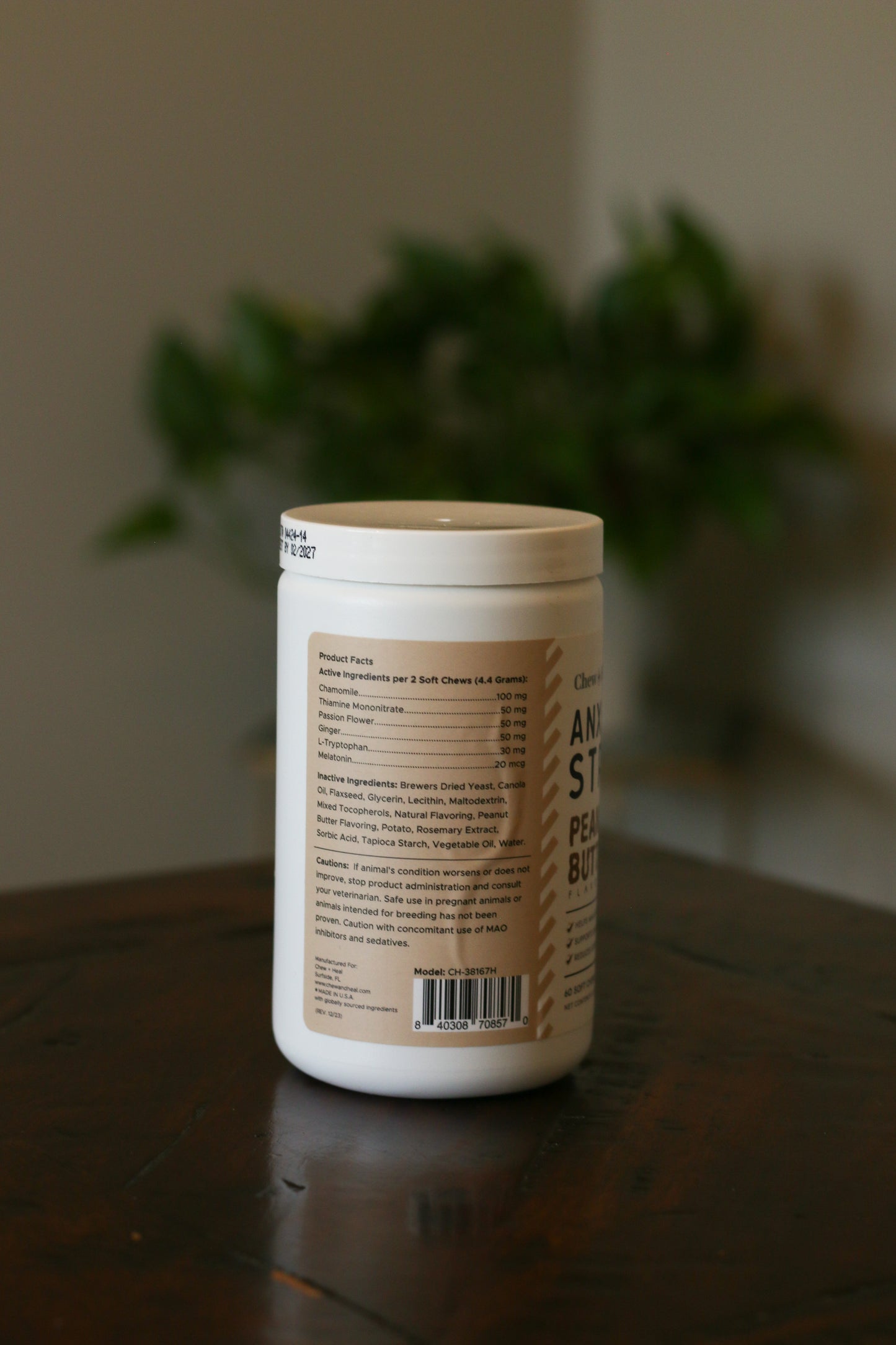 Anxiety + Stress Peanut Butter Treats Chew+Heal