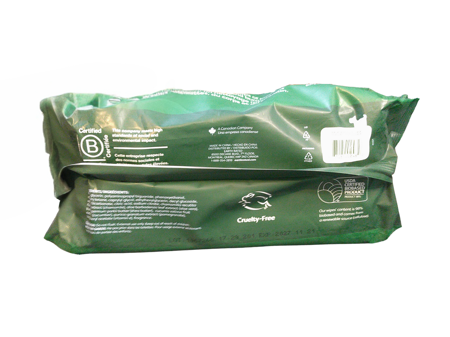 Earth Rated Grooming Wipes 100ct