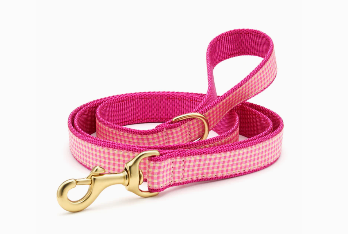 Up Country 5' Pink Gingham Lead