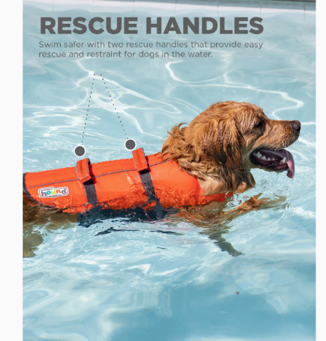 Outward Hound Granby Splash Dog Life Jacket - Orange