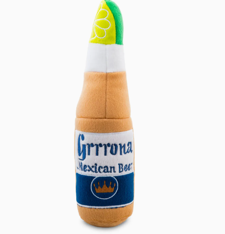Grrrona Beer Bottle Toy Squeaker Dog Toy