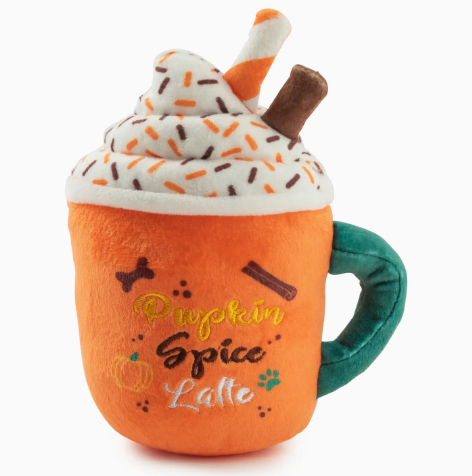 Pupkin Spice Latte Mug Halloween Fall Dog Toy