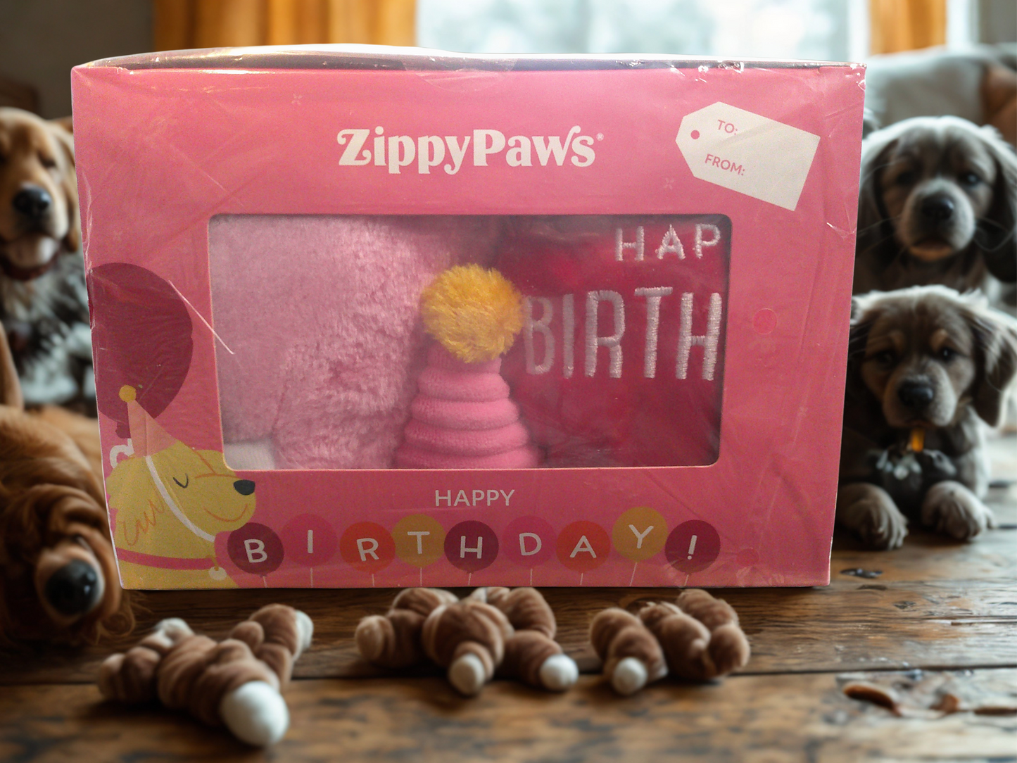 Zippy Paws Birthday Box Pink