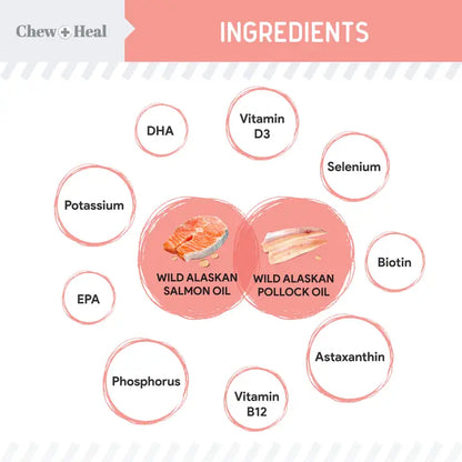 Chew + Heal Wild Alaskan Salmon Oil Formula