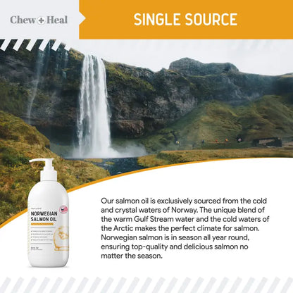 Norwegian Salmon Oil Skin & Coat Supplement For Dogs & Cats