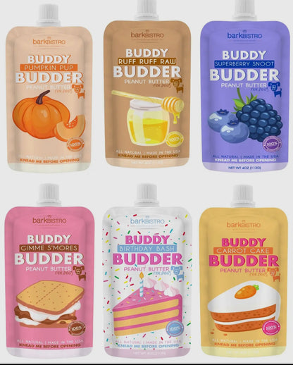 Barkbistro Flavored Peanut Butter BUDDER Treat For Dogs