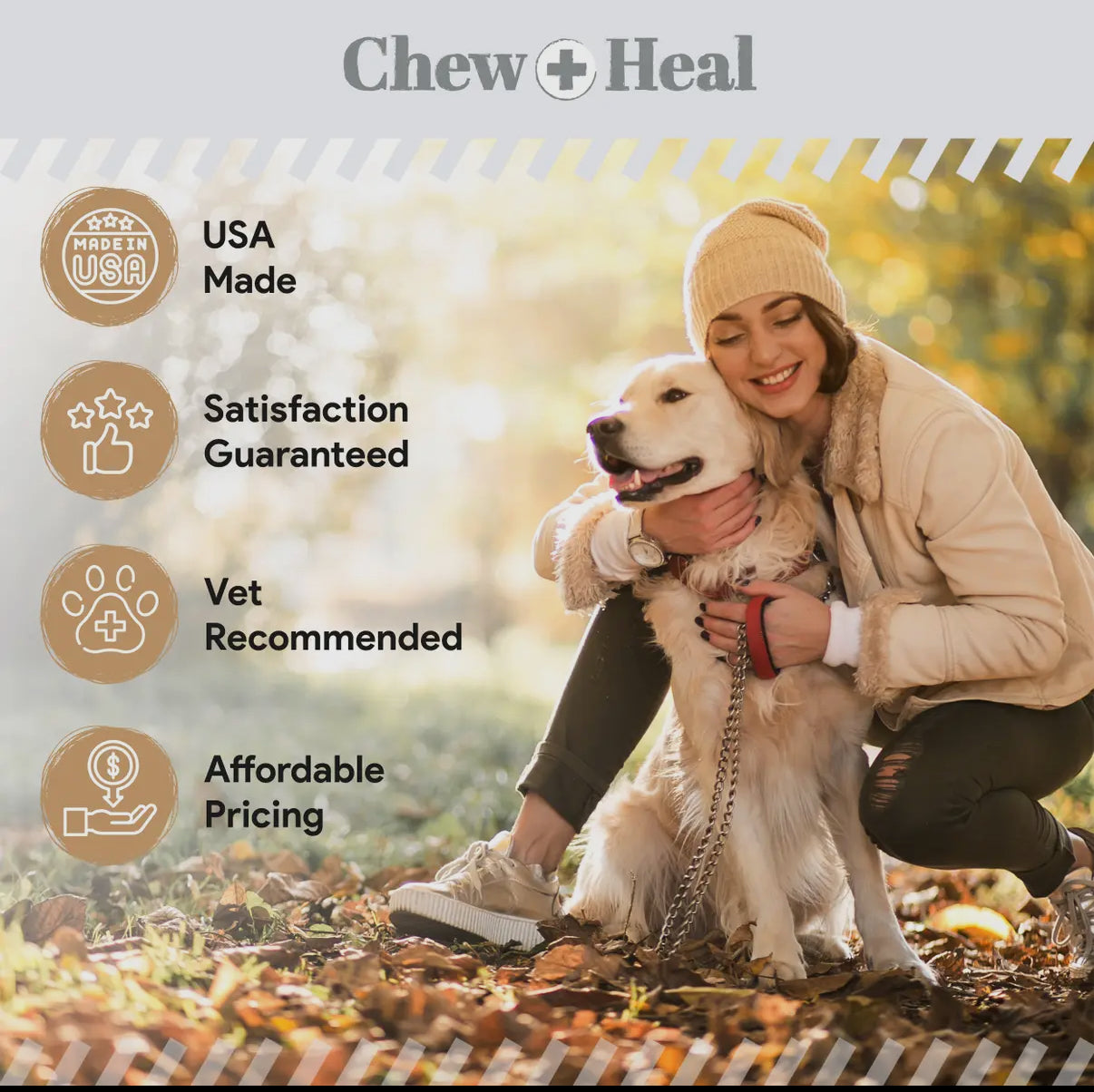 Anxiety + Stress Peanut Butter Treats Chew+Heal