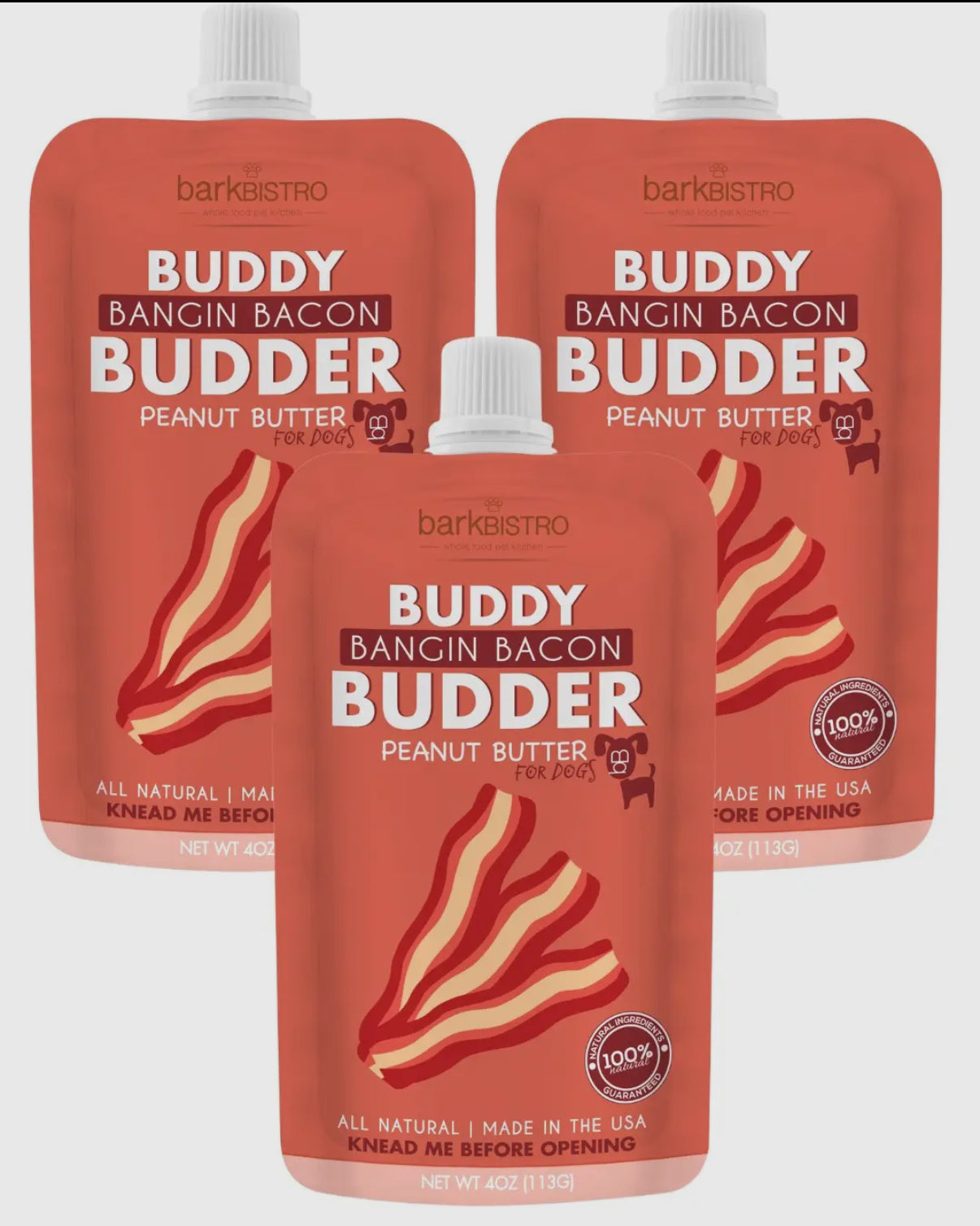 Barkbistro Flavored Peanut Butter BUDDER Treat For Dogs