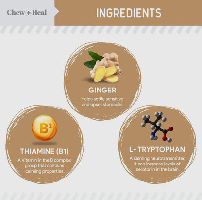 Anxiety + Stress Peanut Butter Treats Chew+Heal