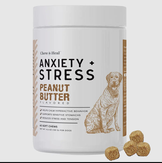 Anxiety + Stress Peanut Butter Treats Chew+Heal
