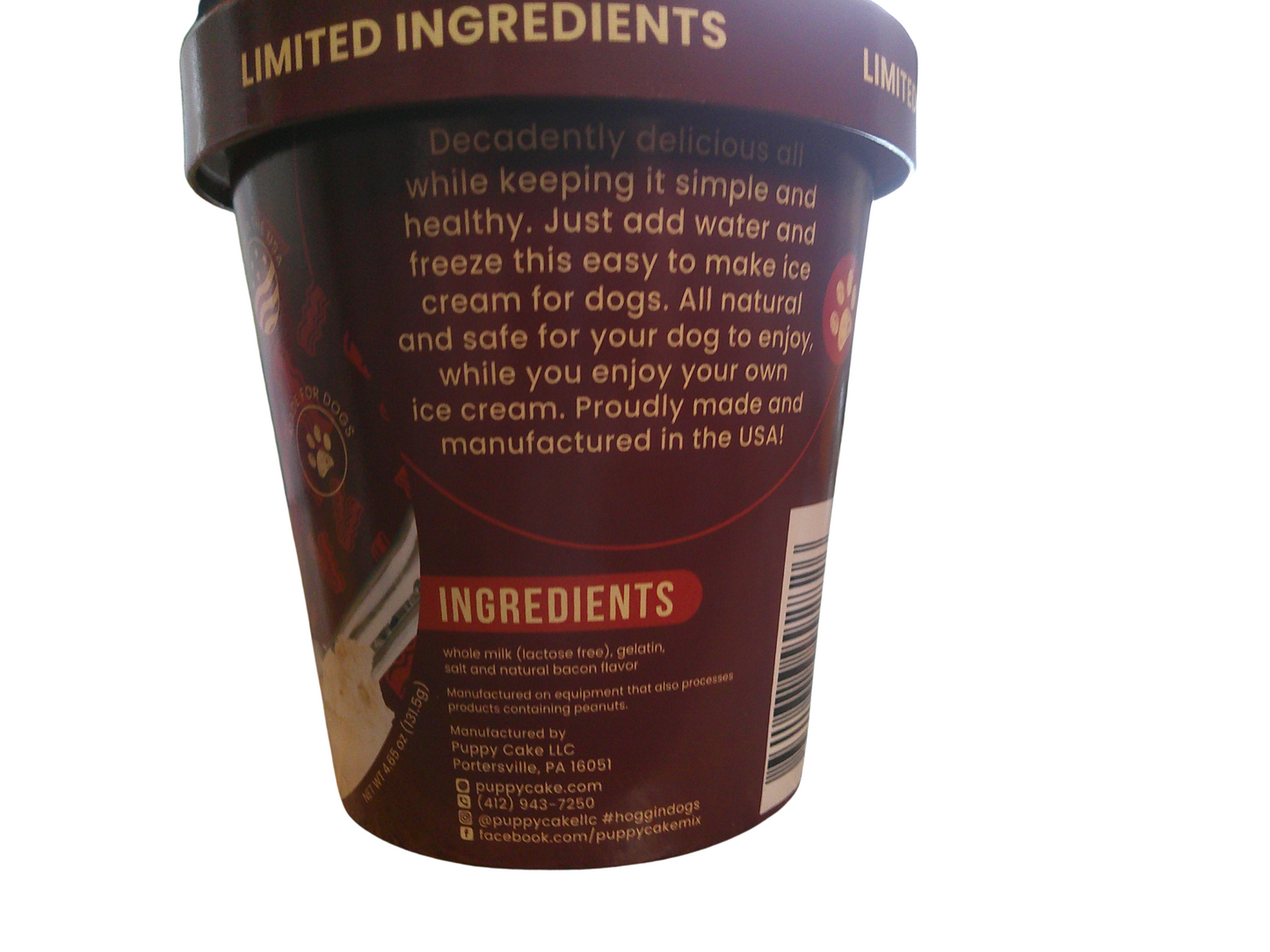 Puppy Cake Hoggin' Dogs Bacon "Ice Cream" Mix