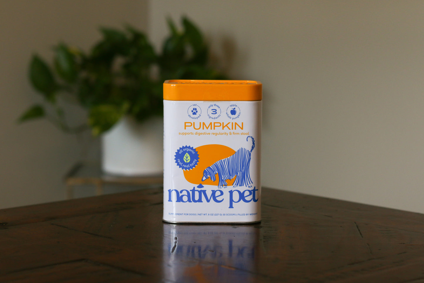 Organic Pumpkin Fiber Powder, Digestive Supplement For Dogs