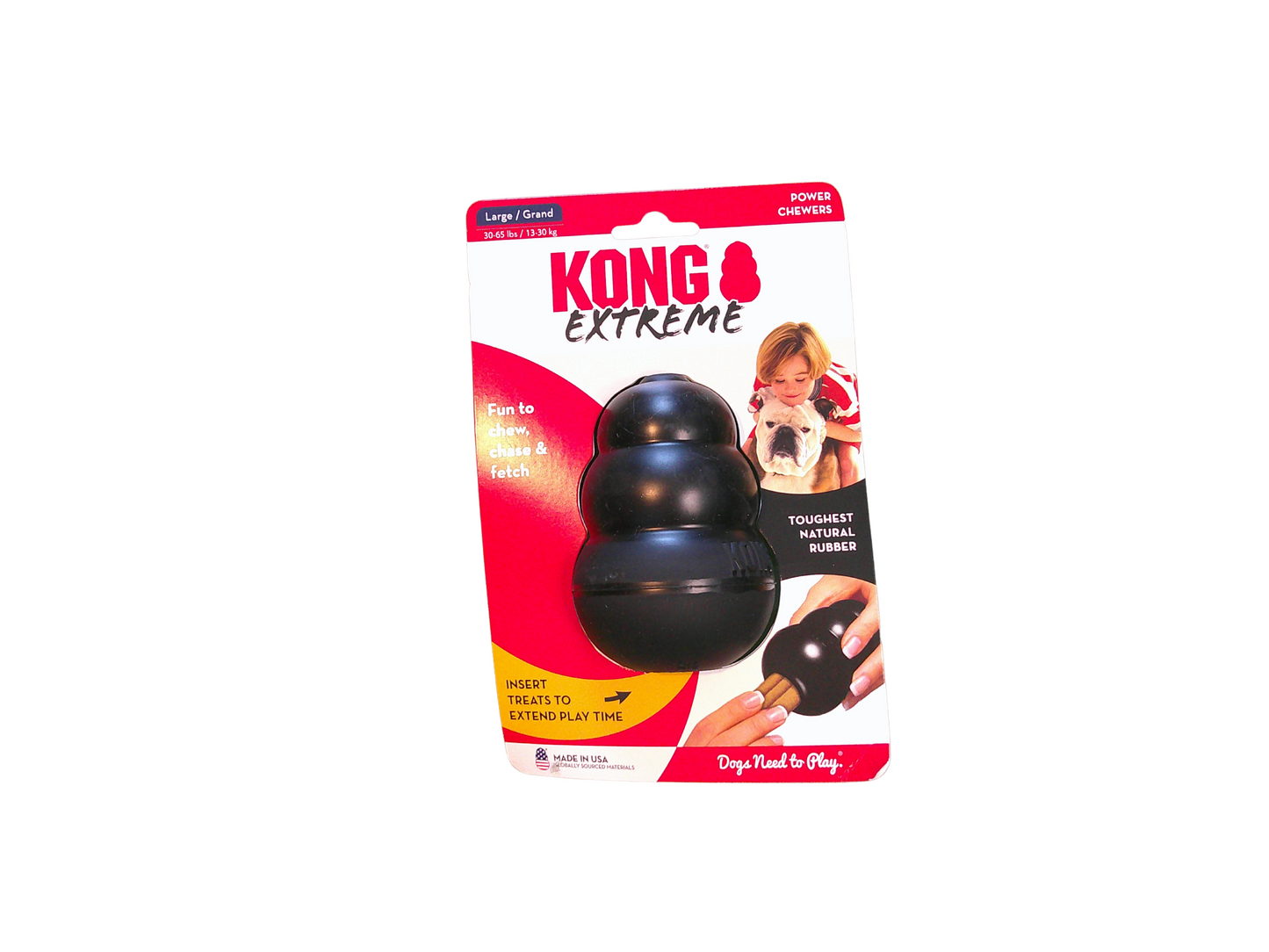 Kong Rubber Chew Toy Red and Black 3 Sizes