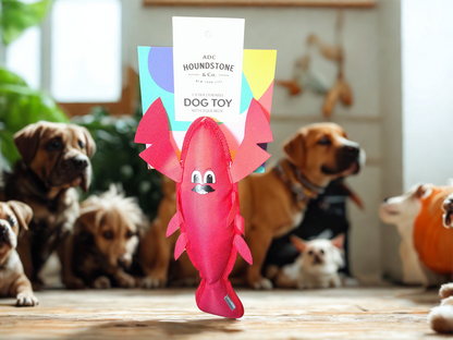 Houndstone &Co. Extra Durable Dog Toy With Squeaker 'Lobster'
