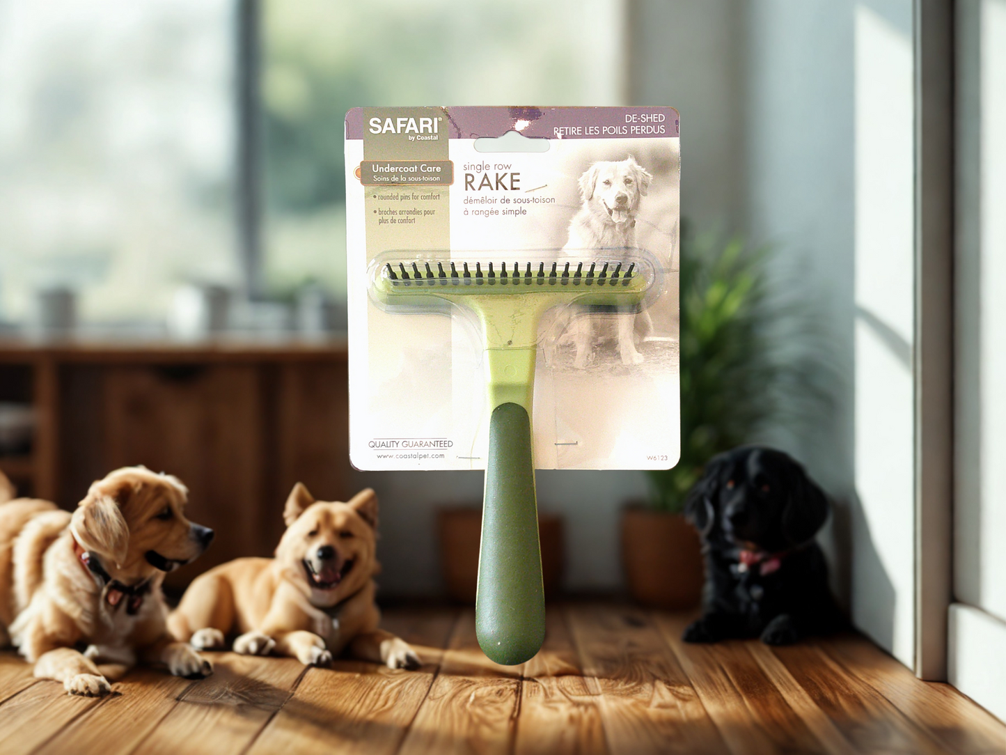 Safari Rake Brush, Single Row De-Shed