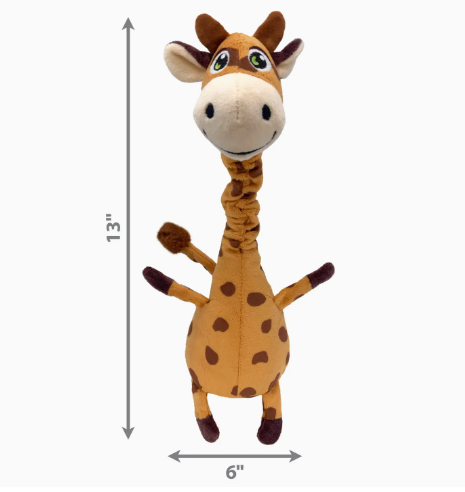 Kong Shakers Stuffed Giraffe Plush Squeaker Toy Medium