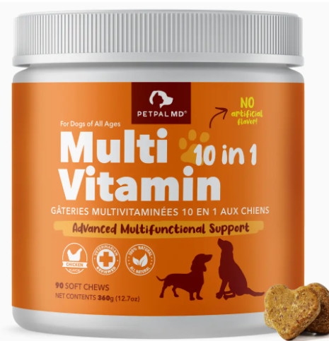 Multi Vitamin Soft Chew Treats For Dogs - Pet Supplement