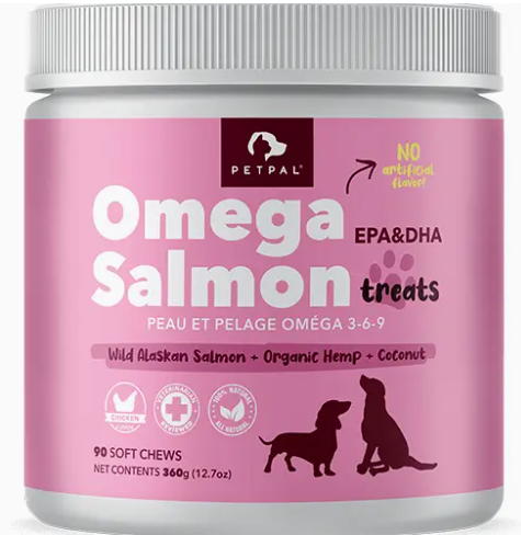 Skin & Coat Omega Soft Chew Treats For Dogs- Pet Supplement