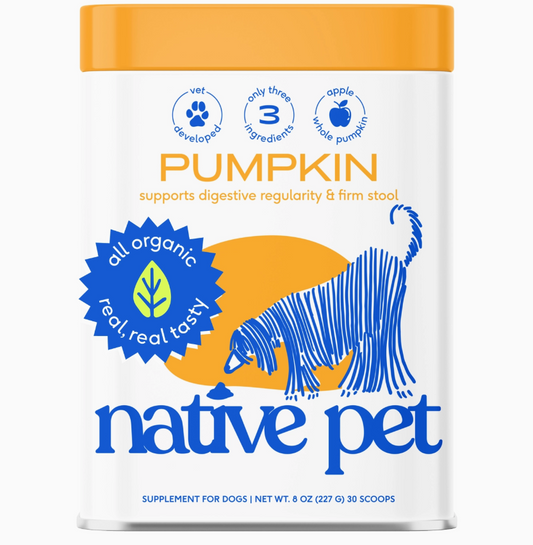 Organic Pumpkin Fiber Powder, Digestive Supplement For Dogs