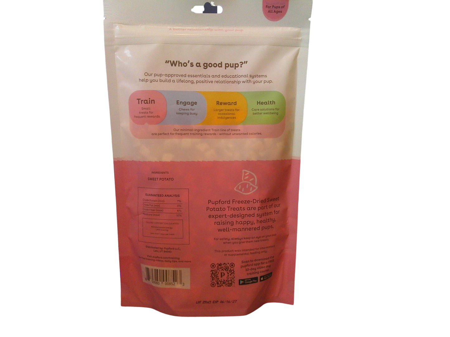 Pupford Freeze-Dried Sweet Potato Dog Training Treats 4oz
