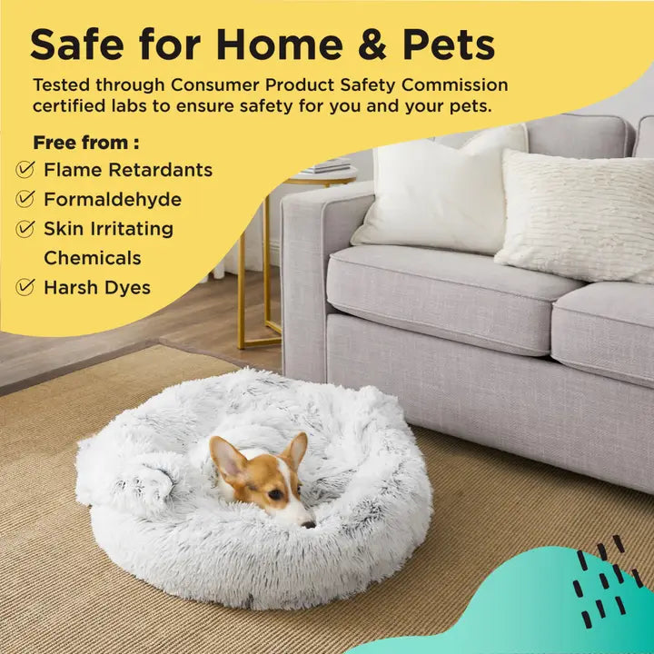 Donut Shag Bundle Bed and Blanket Frost 23"x23"